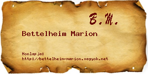 Bettelheim Marion névjegykártya